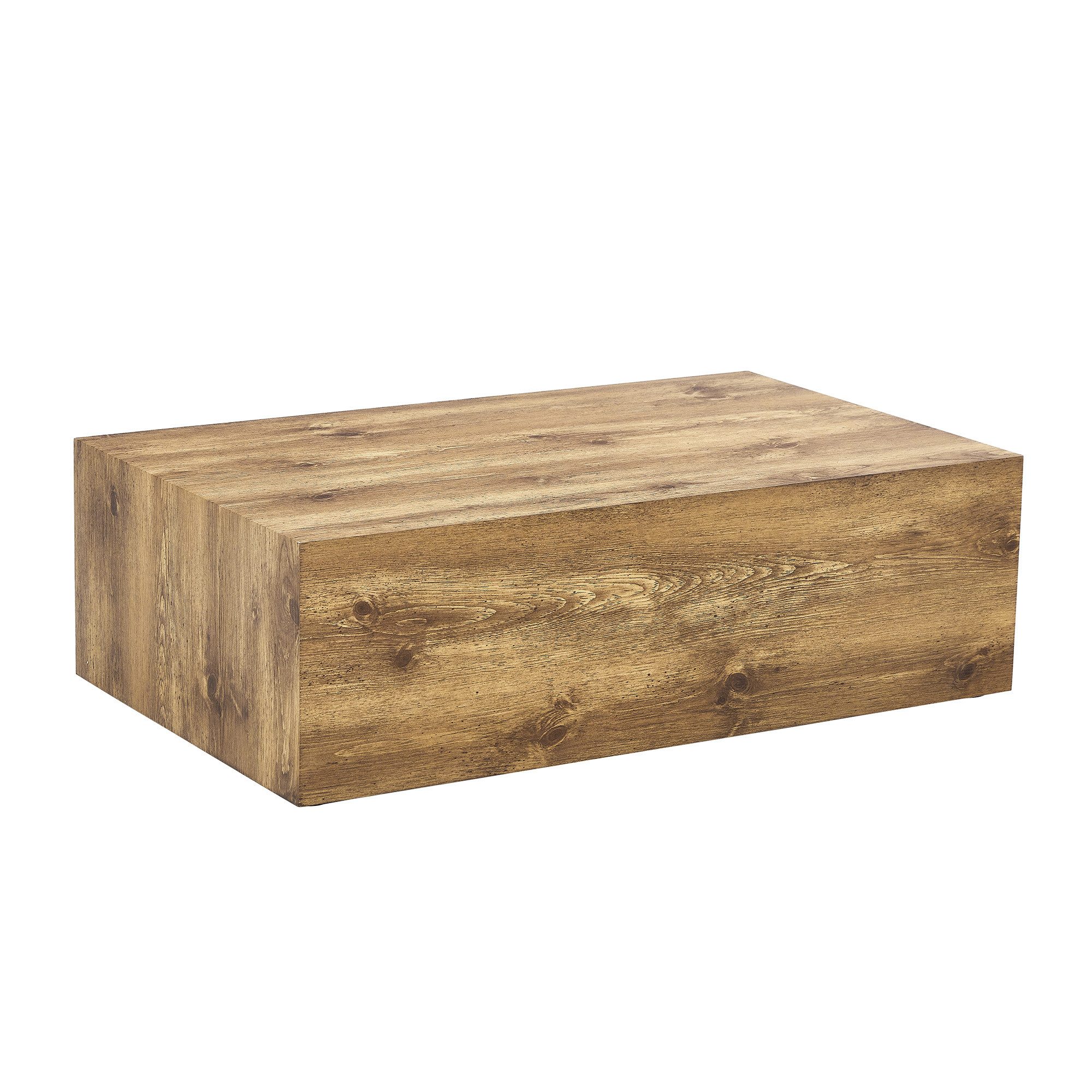 gopop Wohnzimmertisch Rechteckig ohne Aufbauaufwand mit rutschfesten Füßen (1-St), Stabiler MDF-Gestell mit holzimitierender Textur 90×50×30cm