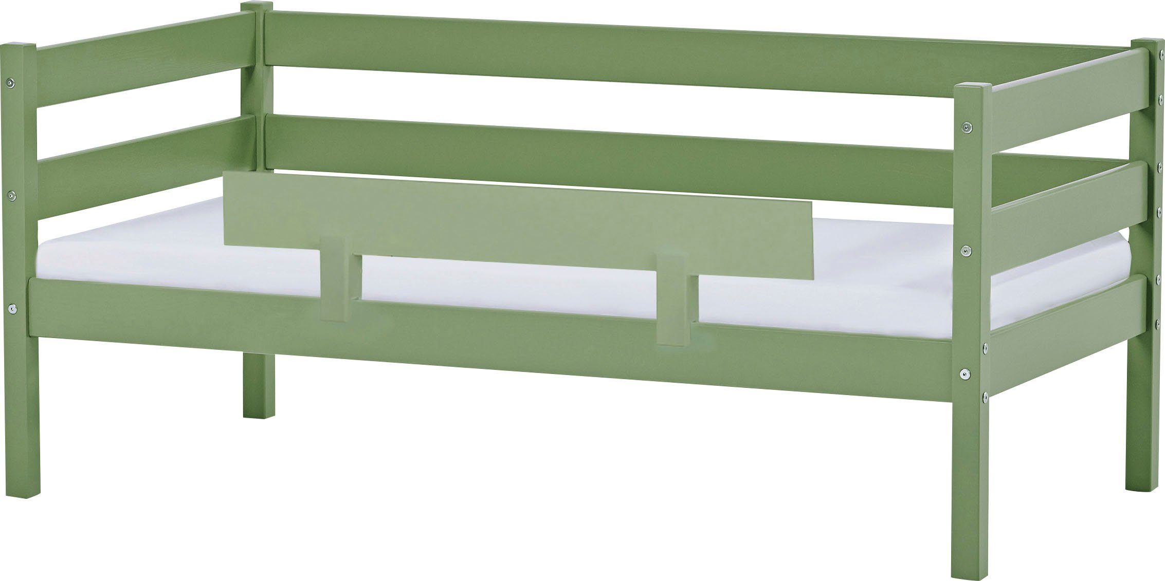 Hoppekids Einzelbett ECO Comfort (Set), mit Rollrost in 8 Farben, wahlweise mit Matratze und Absturzsicherung