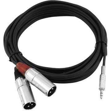 Omnitronic Omnitronic 30225157 XLR Adapterkabel [1x Klinkenstecker 3.5 mm - 2x XL Audio-Kabel, (3.00 cm)