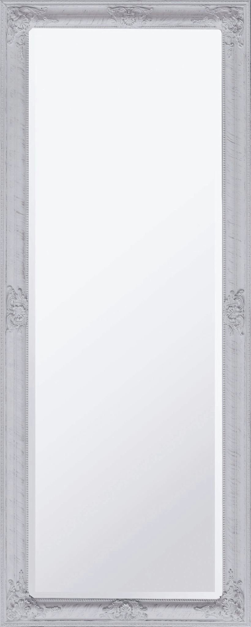 elbmöbel Wandspiegel Spiegel weiß barock 150cm, Spiegel: Wandspiegel  150x60x7 cm weiß Vintage Look