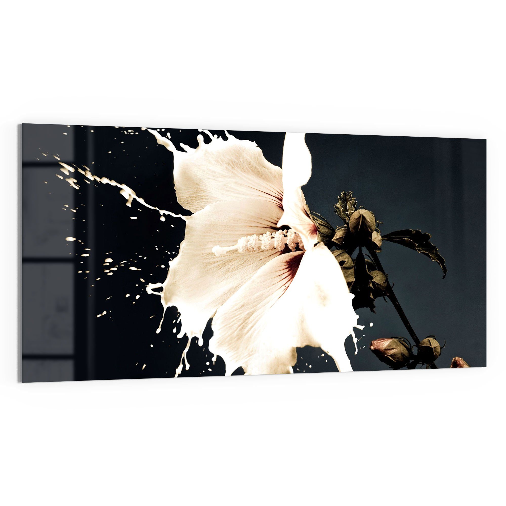 DEQORI Glasbild 'Milchige Blüte', 'Milchige Blüte', günstig online kaufen