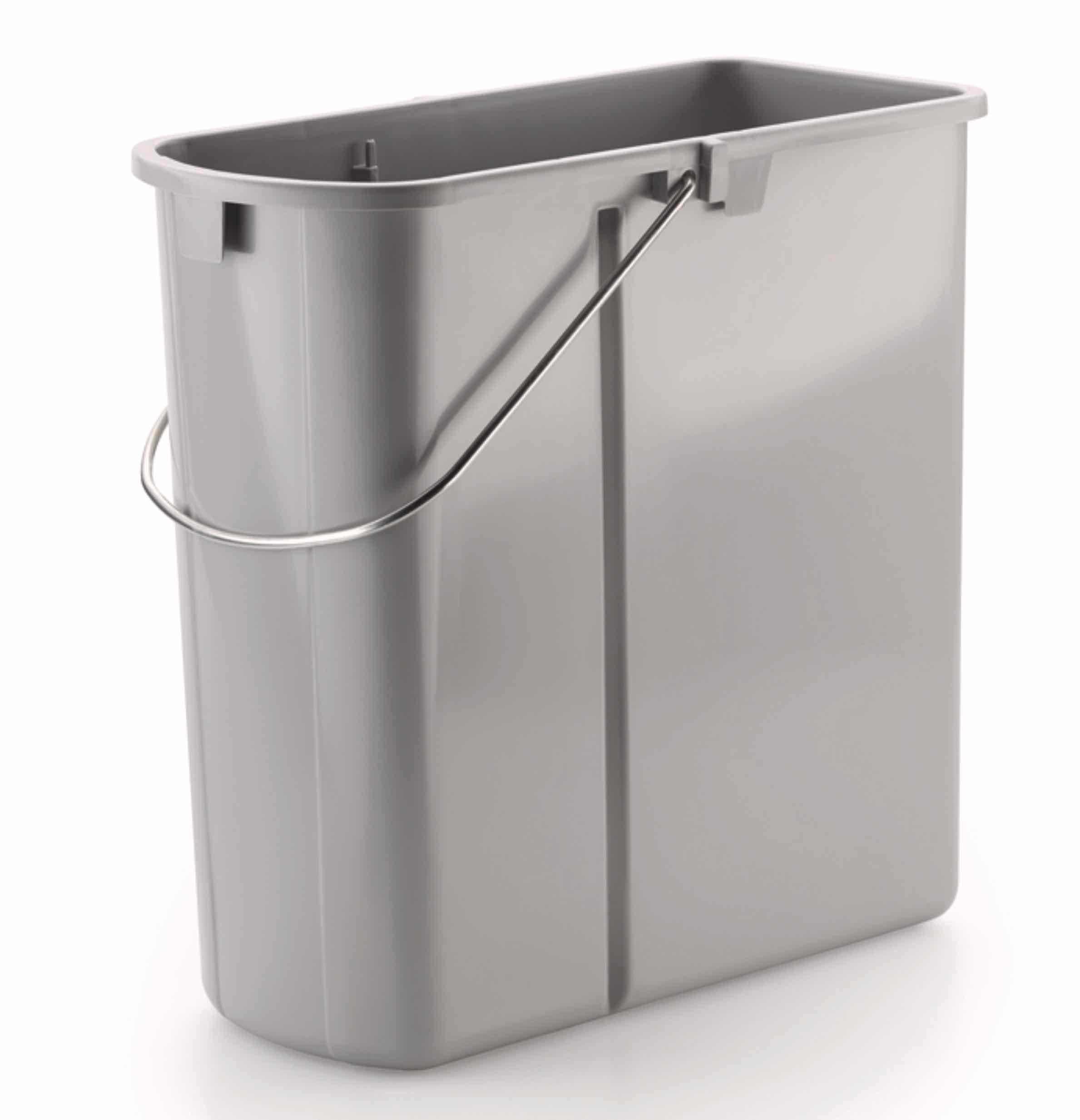 WESCO Einbaumülleimer WESCO® Ersatzbehälter, alu grau, 19 Liter - Einzeleimer
