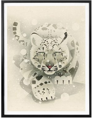 Wall-Art Poster Schneeleopard, Tiere (1 St), Poster ohne Bilderrahmen