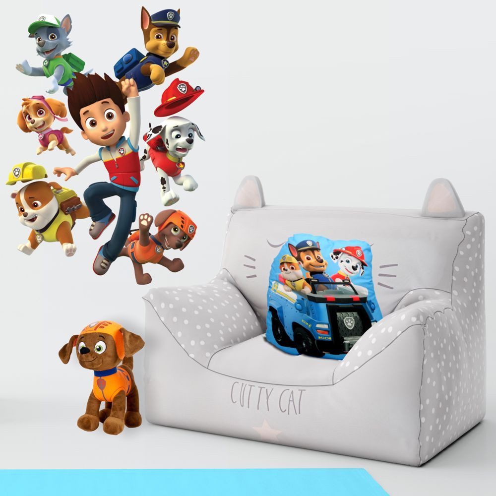PAW PATROL Dekokissen Chase, Marshall & Rubble 3D Deko-Kissen 34 x 38 cm Paw Patrol