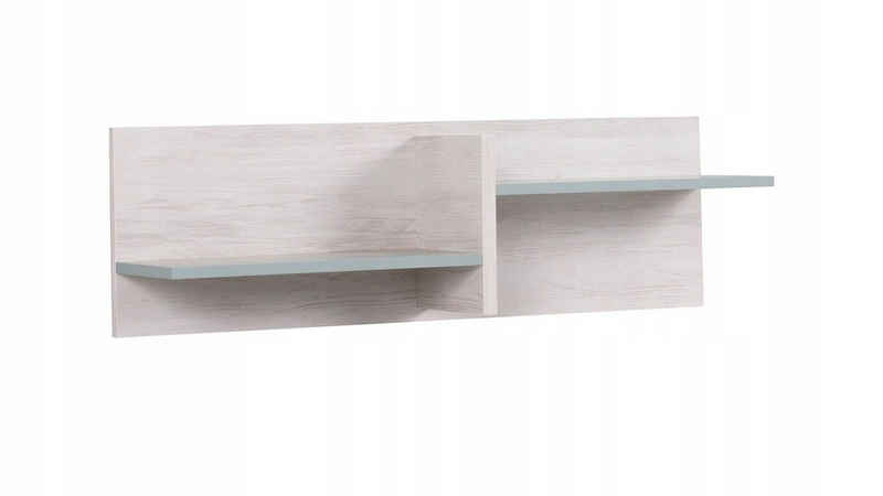 Furnix Hängeregal MEMIS Wandregal mit asymmetrischen Regalen Eiche/Weiß+Graphit, B100 x H30 x T22 cm