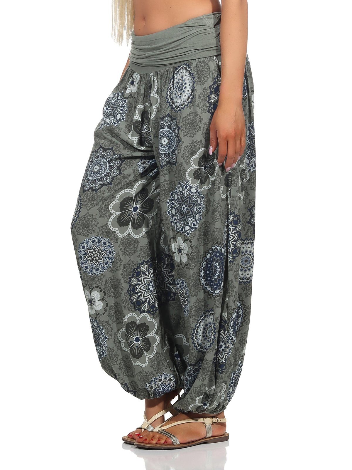OriginalYou Haremshose Sommerhose Damen Boho Flatterhose leichte Yoga-Hose weites Bein luftige & leicht, hautfreundliches Material