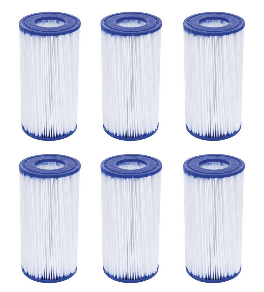 Bestway Pool-Filterkartusche 6er Set Bestway Filterkartusche Poolfilter Filterpatrone