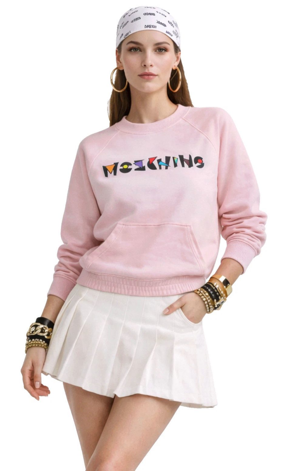 Moschino Strickpullover Couture Milano Pullover mit 3D-Stickerei Exklusivsten und hochwertigsten Kollektion von Moschino