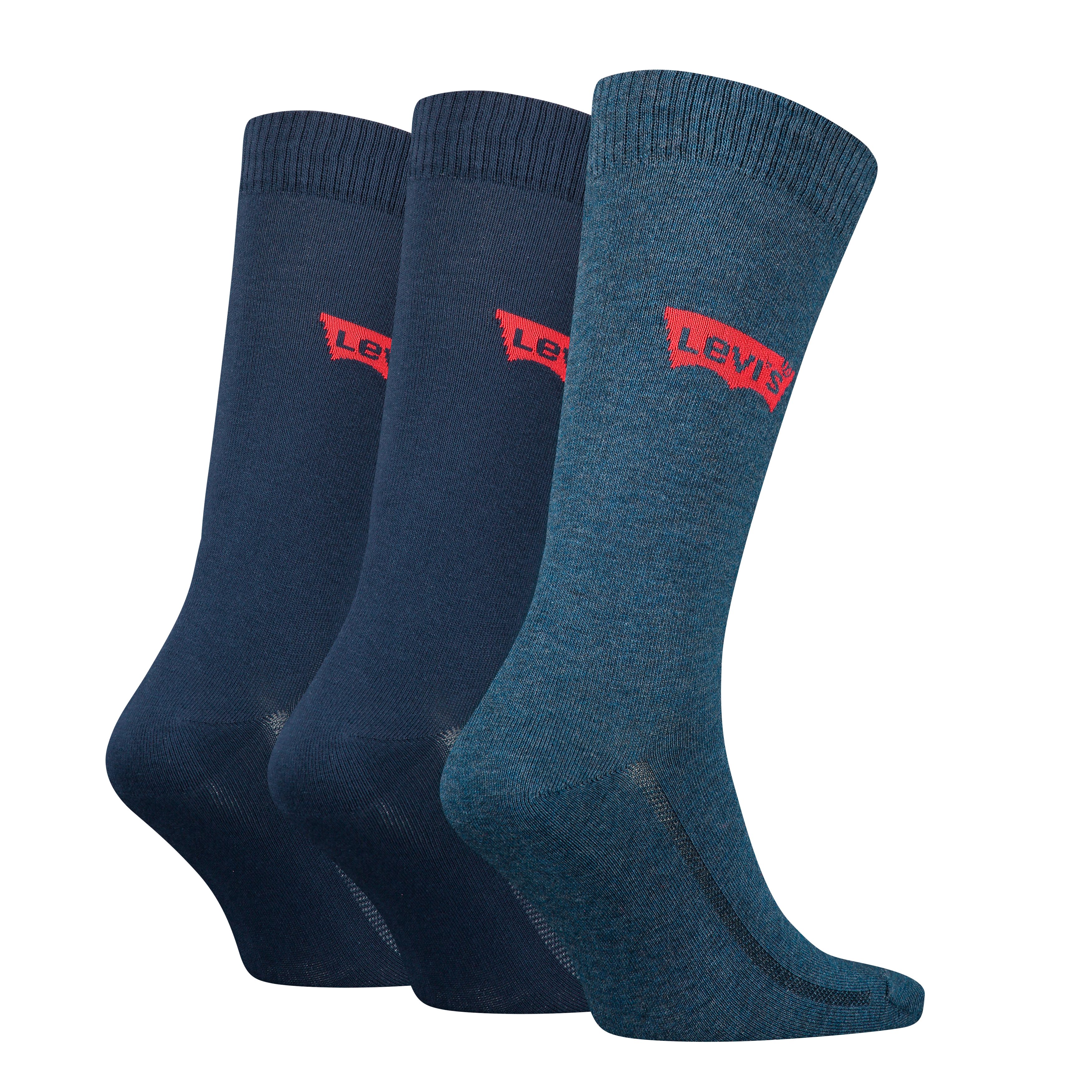 Levi's® Socken LEVIS REGULAR CUT BW LOGO RECYCL CO (Packung, 3-Paar, 2er Pack) mit breitem Logobund