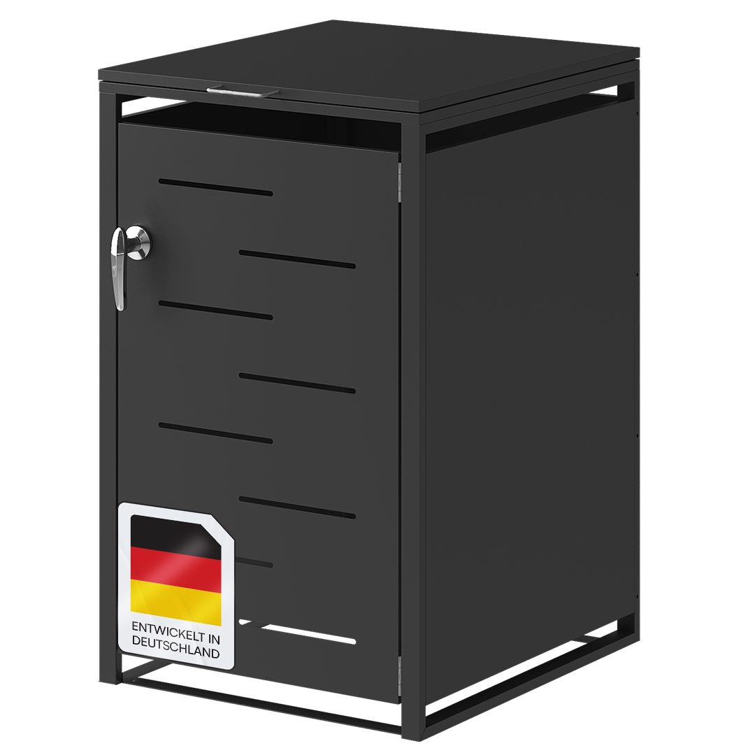 STEELSØN Mülltonnenbox Diorus 240L, abschließbar (Graphitschwarz, günstig online kaufen