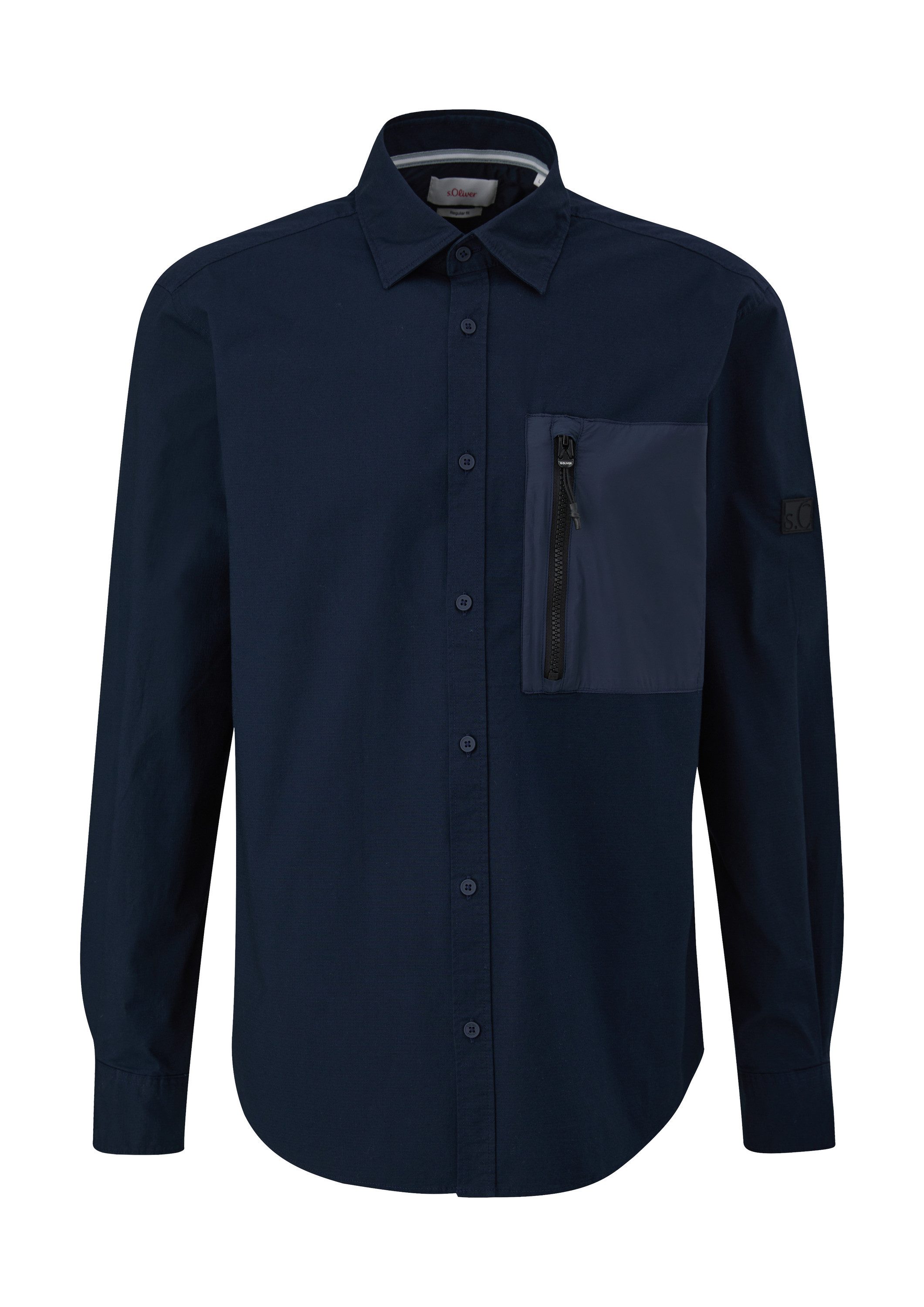 s.Oliver Langarmhemd Hemd Regular: Twillhemd mit Kentkragen günstig online kaufen