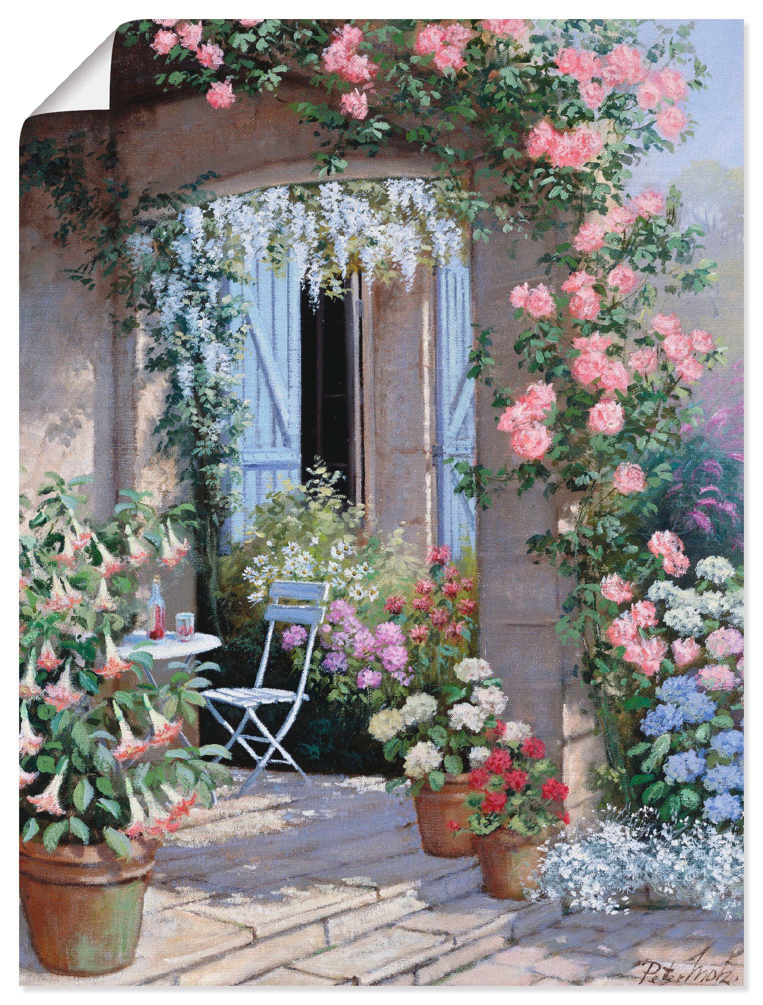 Wandbild Poster Garten in (1 Wandaufkleber Blumenangebot, oder versch. St), Artland Größen Leinwandbild, als