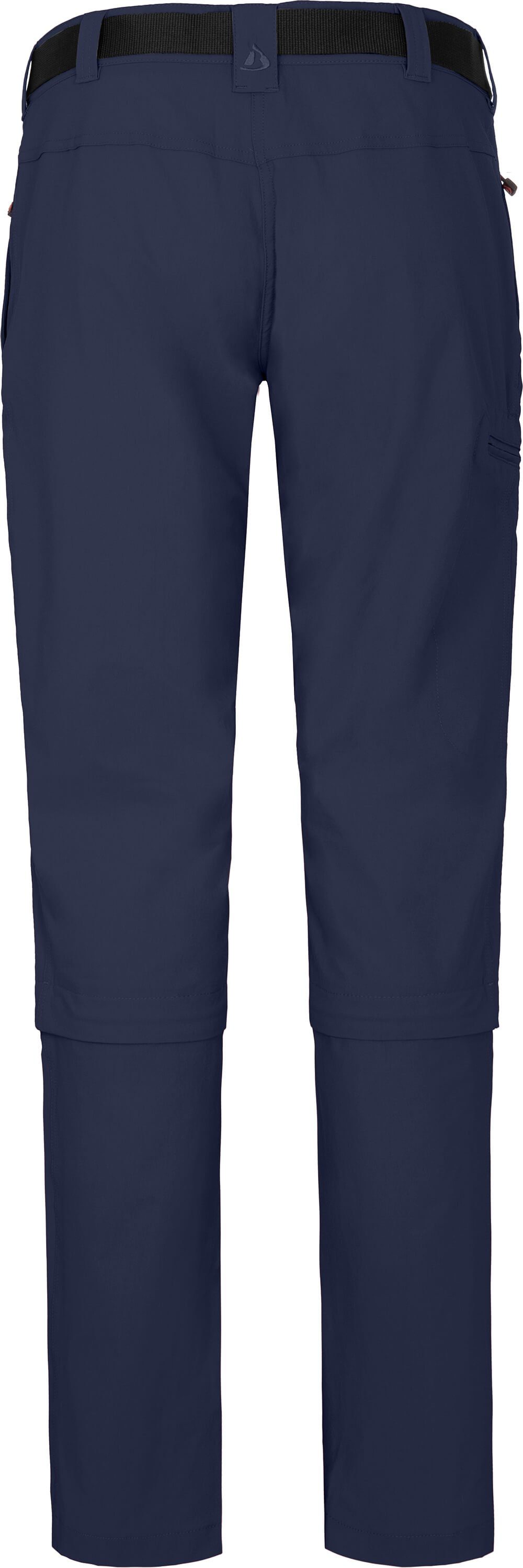 vielseitig Bergson Normalgrößen, (slim) YORK blau Wanderhose, peacoat pflegeleicht, Zip-off-Hose Damen Zipp-Off