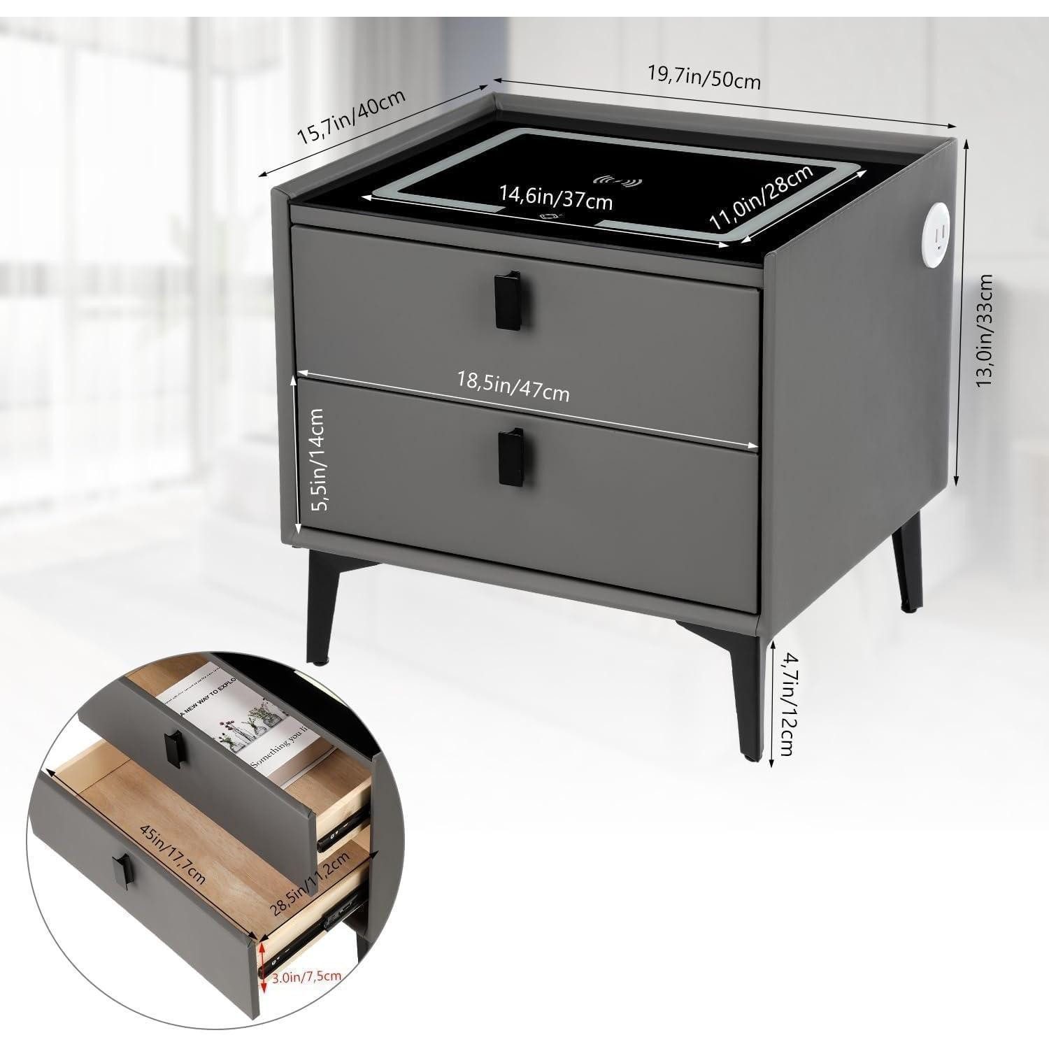 LuxusKollektion Nachttisch Smart Nachttisch mit kabellosem Handyaufladen LE günstig online kaufen