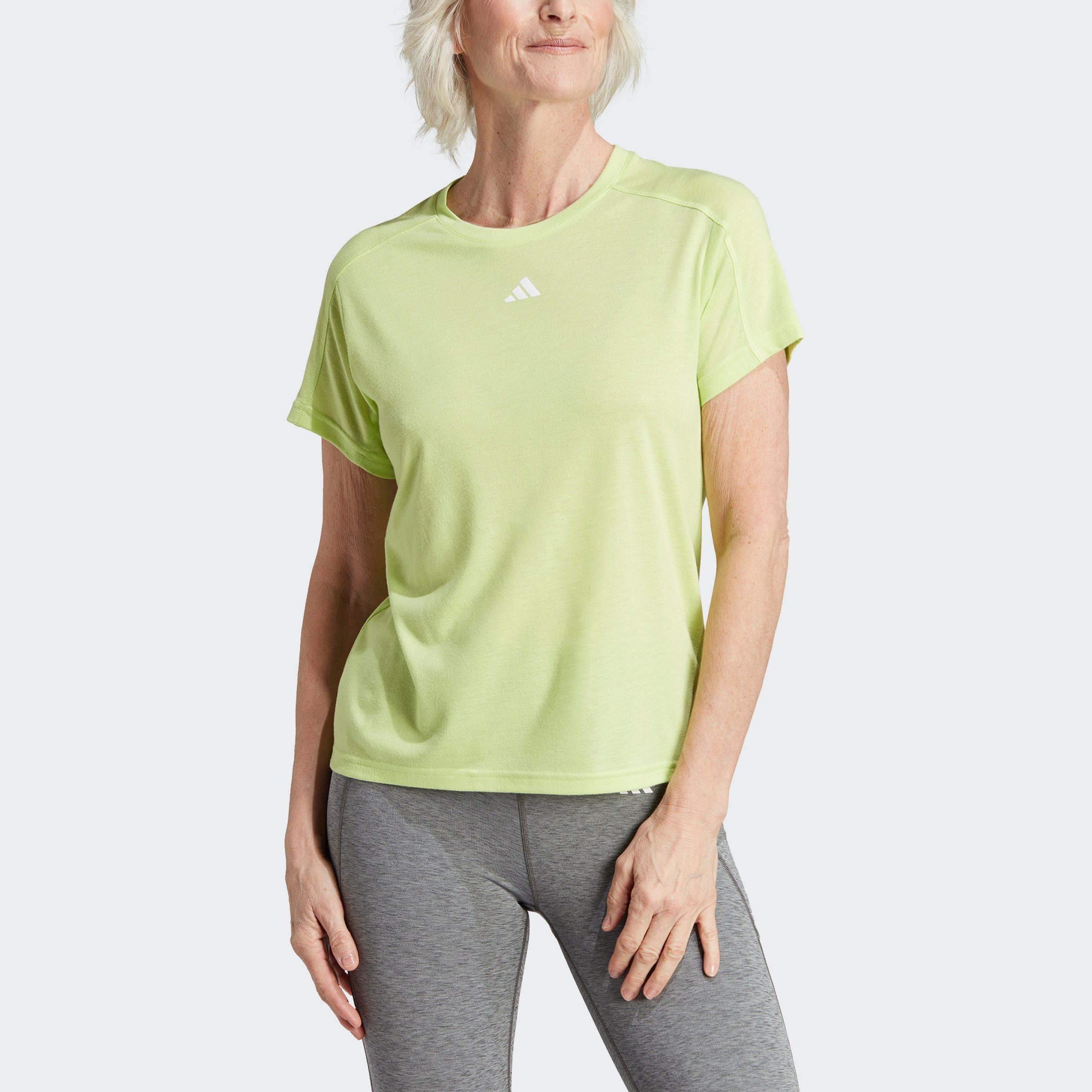 Lime T-Shirt BRANDING TRAIN AEROREADY Pulse MINIMAL adidas ESSENTIALS Performance