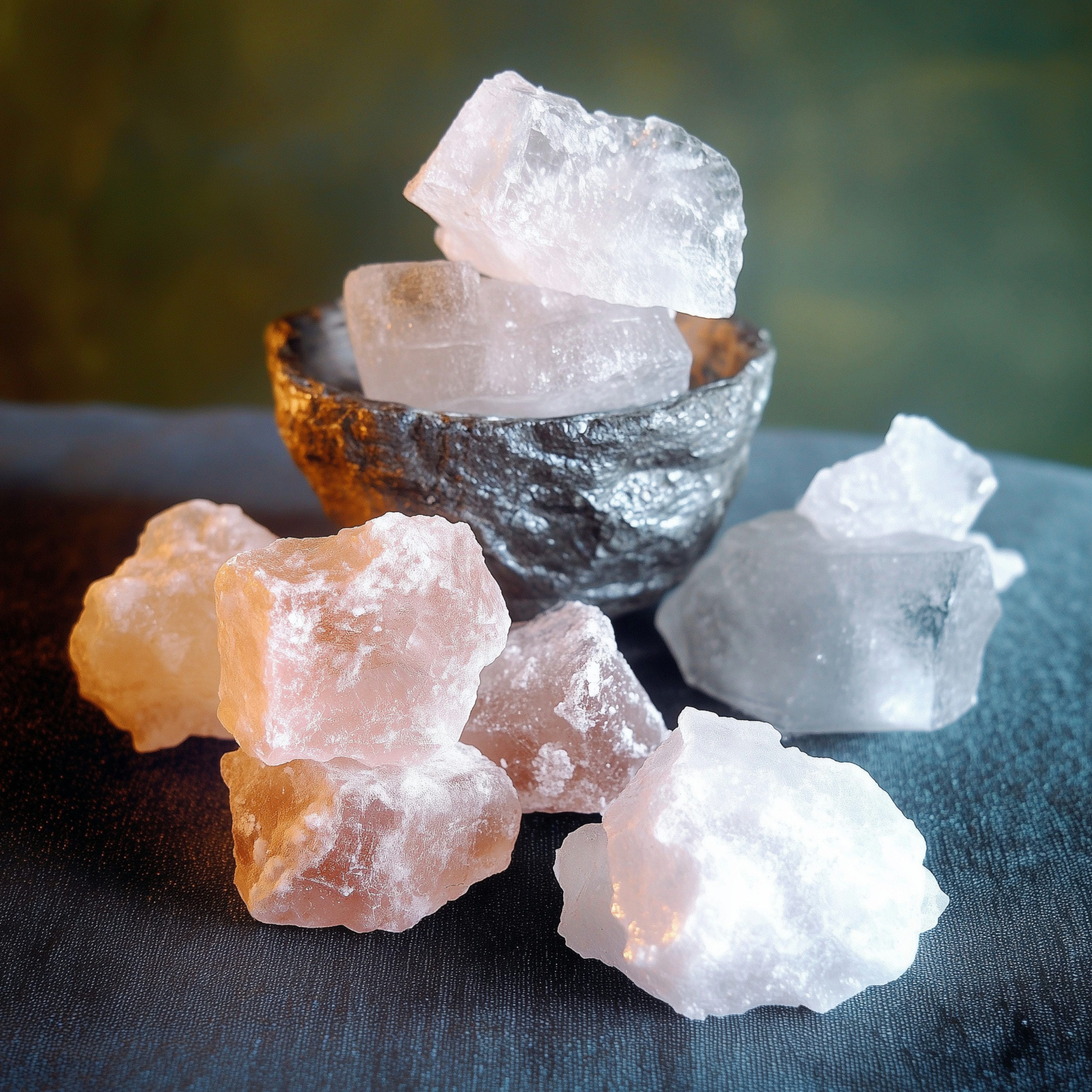 HAF Salzkristalle Weiße Halit Salzbrocken 1 kg Steinsalz Brocken grobes Salz 2-5cm, (Naturbelassen aus der Salt Range in Pakistan, 1 x 1 kg im Beutel), Grobe Steinsalz Brocken ohne Zusätze