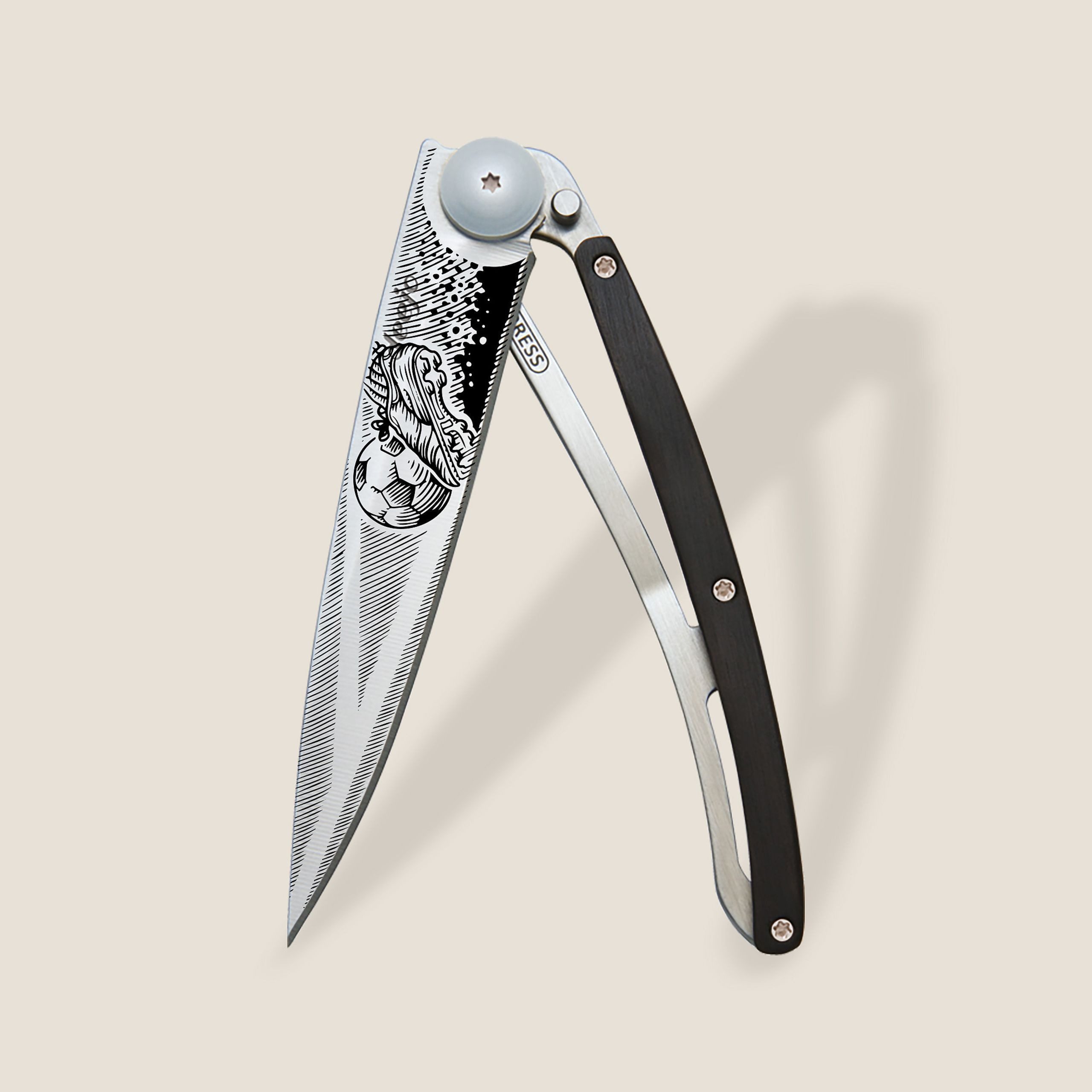 Deejo Taschenmesser ? ultraleichtes Klappmesser 37g ? Edelstahl ? Messer mit Holzgriff