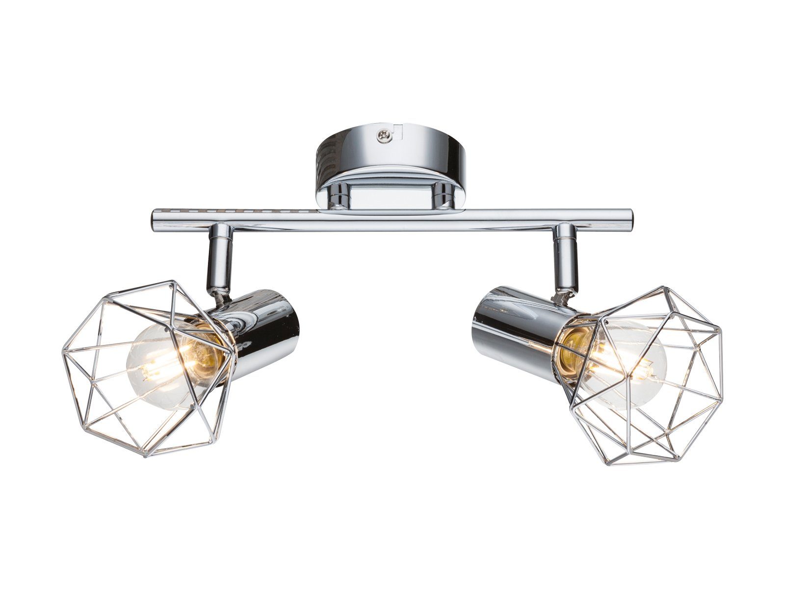 GLOBO LIGHTING Deckenstrahler, LED wechselbar, warmweiß, Industrial Style Gitterlampe über-n Esstisch Industriedesign, B 25,5cm