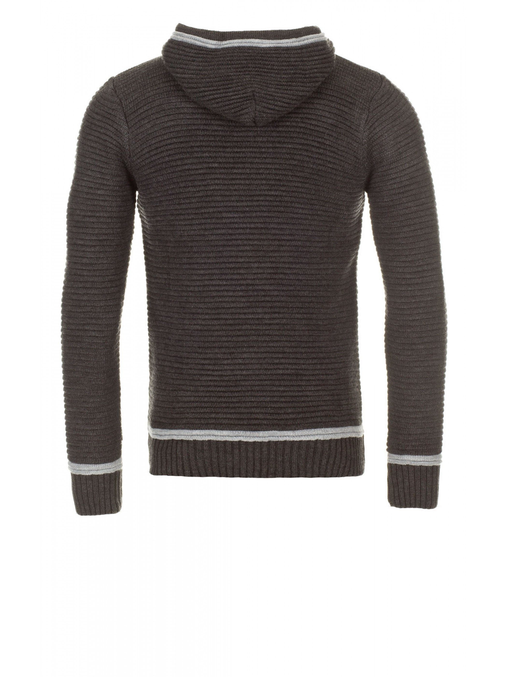 Yazubi Rundhalspullover Strick Kapuzenpullover 129 mit Kapuze günstig online kaufen