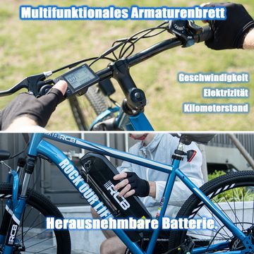 CITYSPORTS E-Bike RCB-RK15 26 ZOLL, 7 Gang, 250w Heckmotor, MTB 36V11.2AH abnehmbarer Akku, Doppelscheibenbremse, Shimano 7G