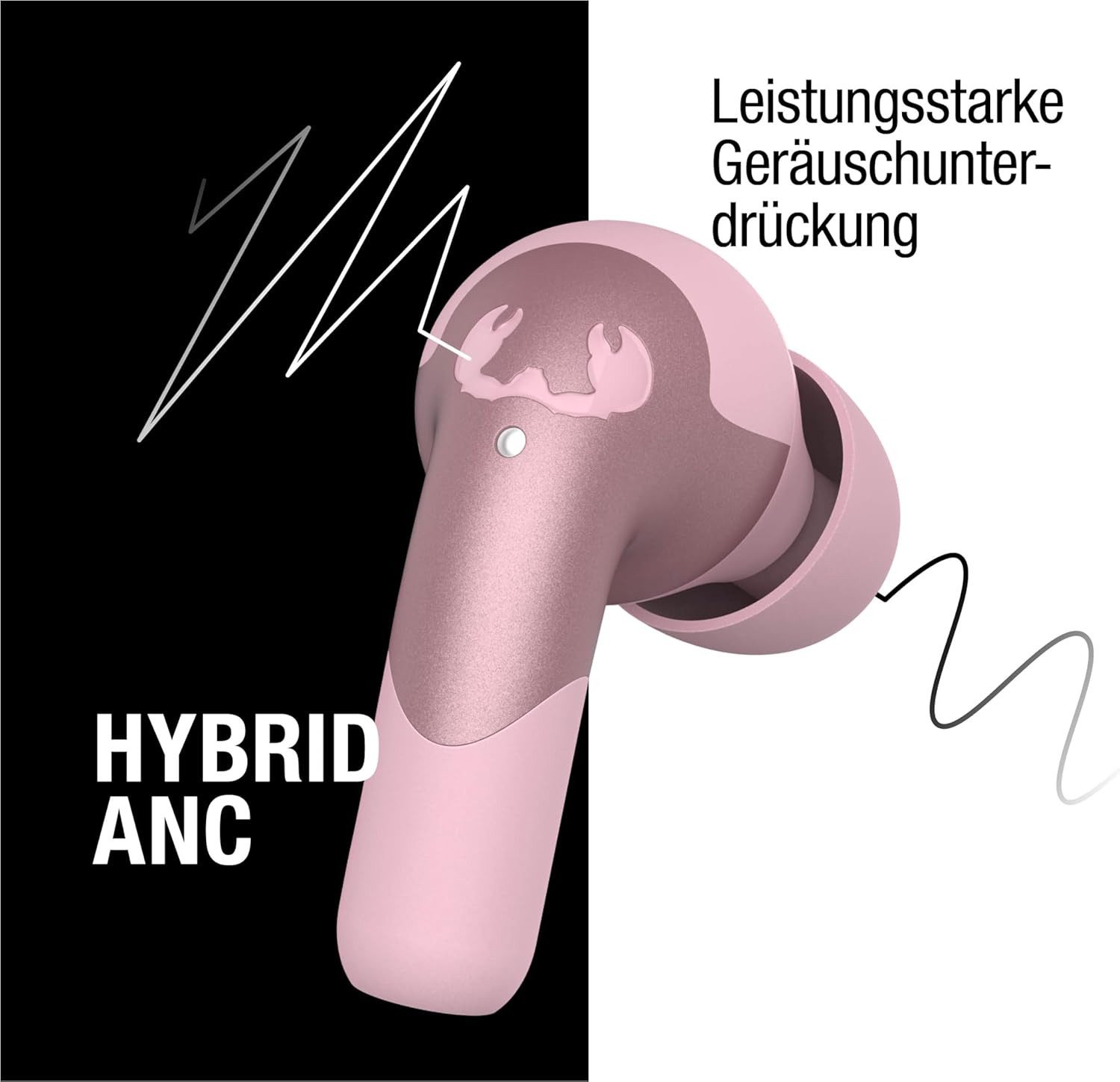 Fresh 'n Rebel Bluetooth Kopfhörer mit ANC, 34h Akku, IPX4, Mikrofon In-Ear-Kopfhörer (Leistungsstarke ENC Mikrofone ermöglichen klare und deutliche Sprachübertragung bei Telefonaten und Online Meetings., Kabelose Noise Cancelling Kopfhöre mit ENC Bluetooth 5.3 Touch Control)