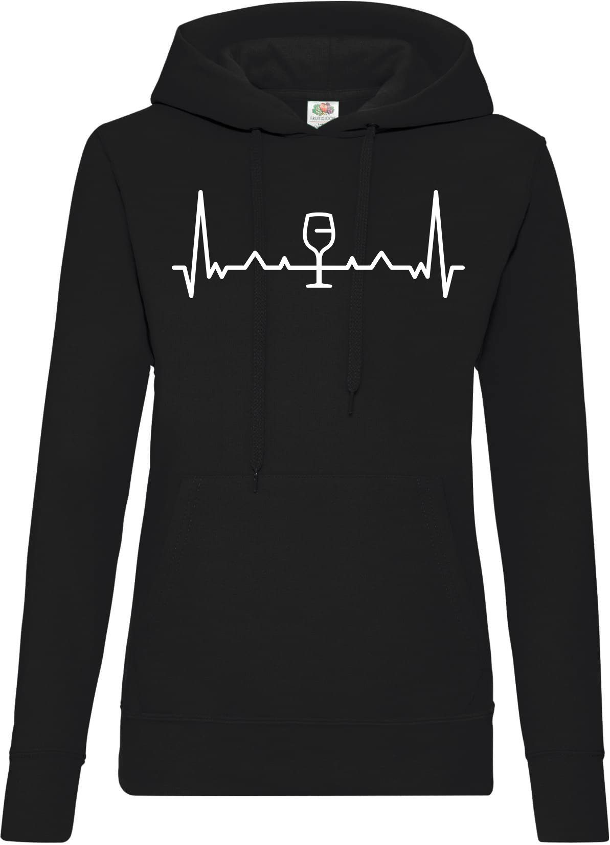 Youth Designz Kapuzenpullover Heartbeat Wein Damen günstig online kaufen