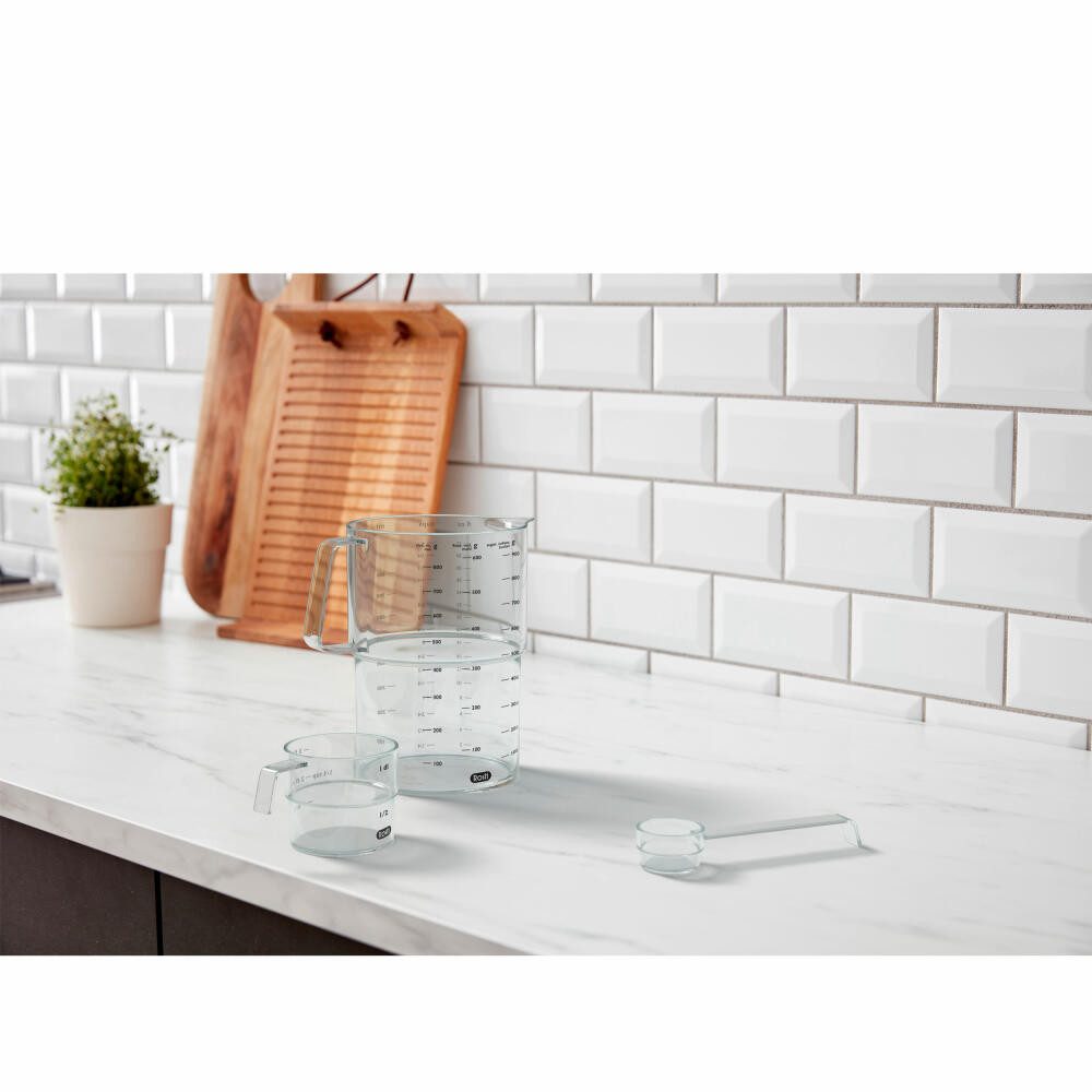 ROSTI Messbecher Set Mensura 3-tlg. Klar, SAN-Kunststoff, (Set, 3-St)