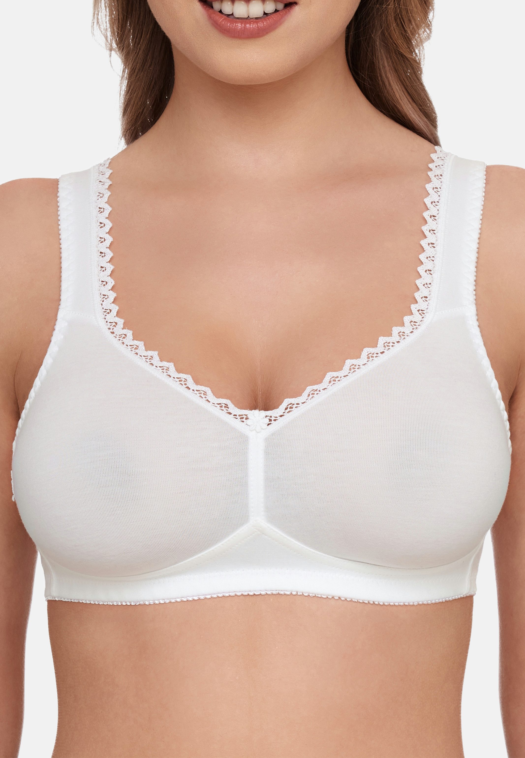 Susa Bügelloser BH Cotton (1-tlg) BH ohne Bügel - Baumwolle - Schöne Details, Sorgt für sicheren Halt