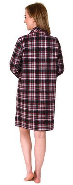 Normann Nachthemd Damen Nachthemd zum durchknöpfen in Karo-Optik - auch in Übergrößen