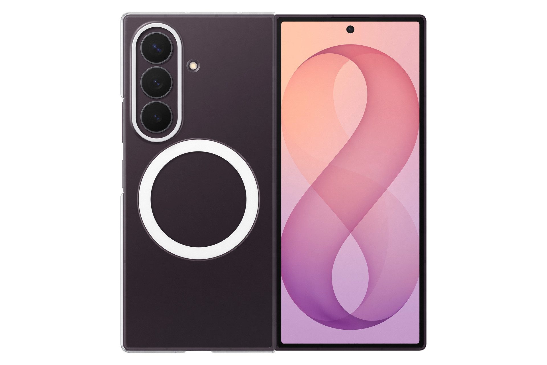 Samsung Smartphone-Hülle Clear Magnet Case für Galaxy Fold8 Ultra, Backcover, Schutzhülle, Handyschutzhülle, Case, Schutzcase, stoßfest