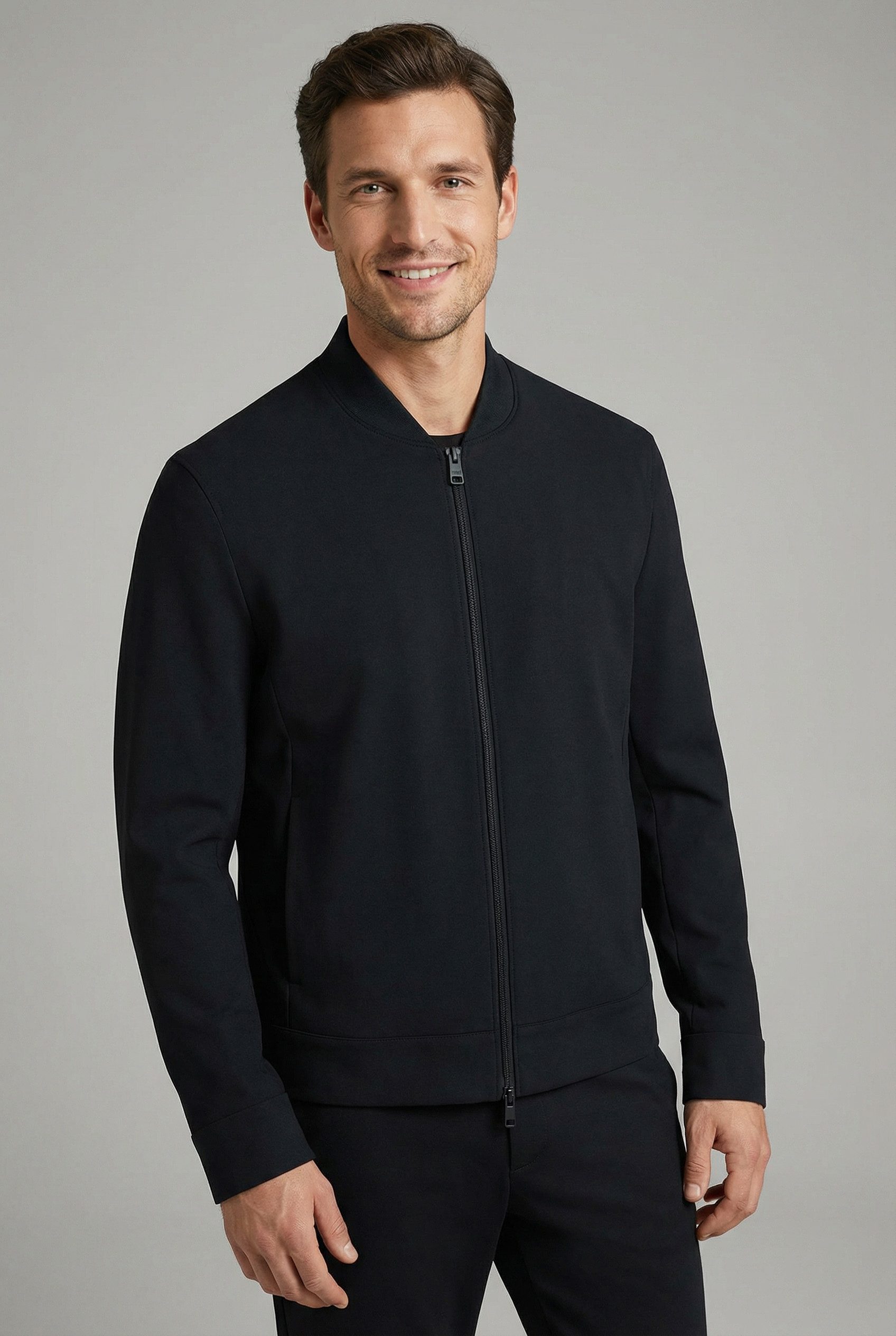 Cinque Sweatjacke CICROSS mit Stehkragen, Regular Fit, 2-Wege-Reißverschluss