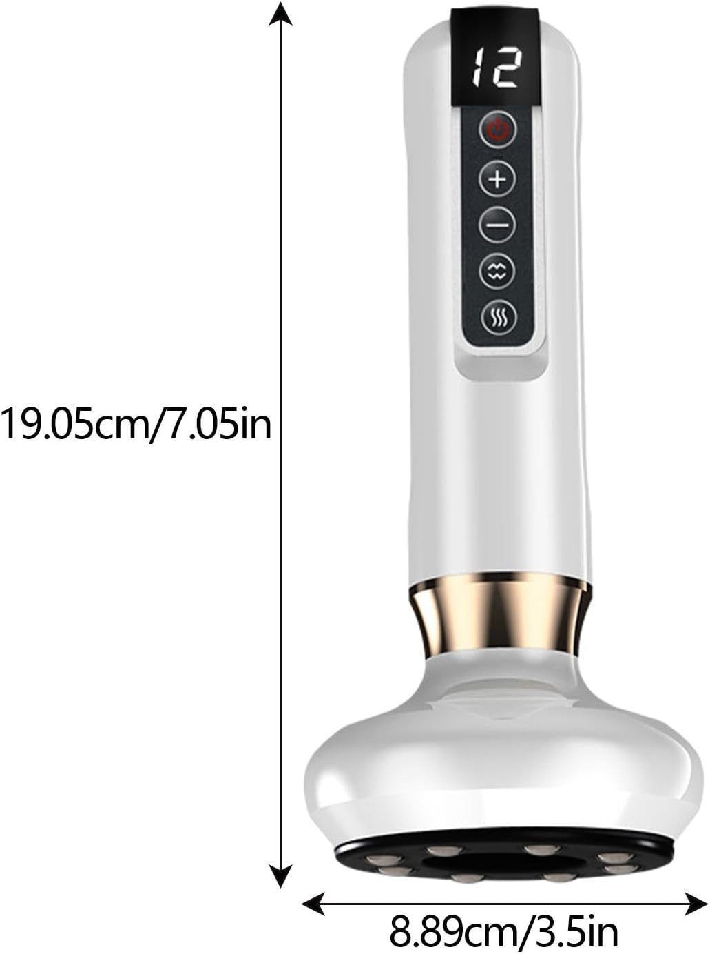 Ophy Massagegerät Intelligentes elektrisches Schröpfmassagegerät – Vakuum-Schröpfset, mit Heizfunktion & Stahlkugeln, 12 Temperaturstufen – für Bauch, Taille & Hüfte