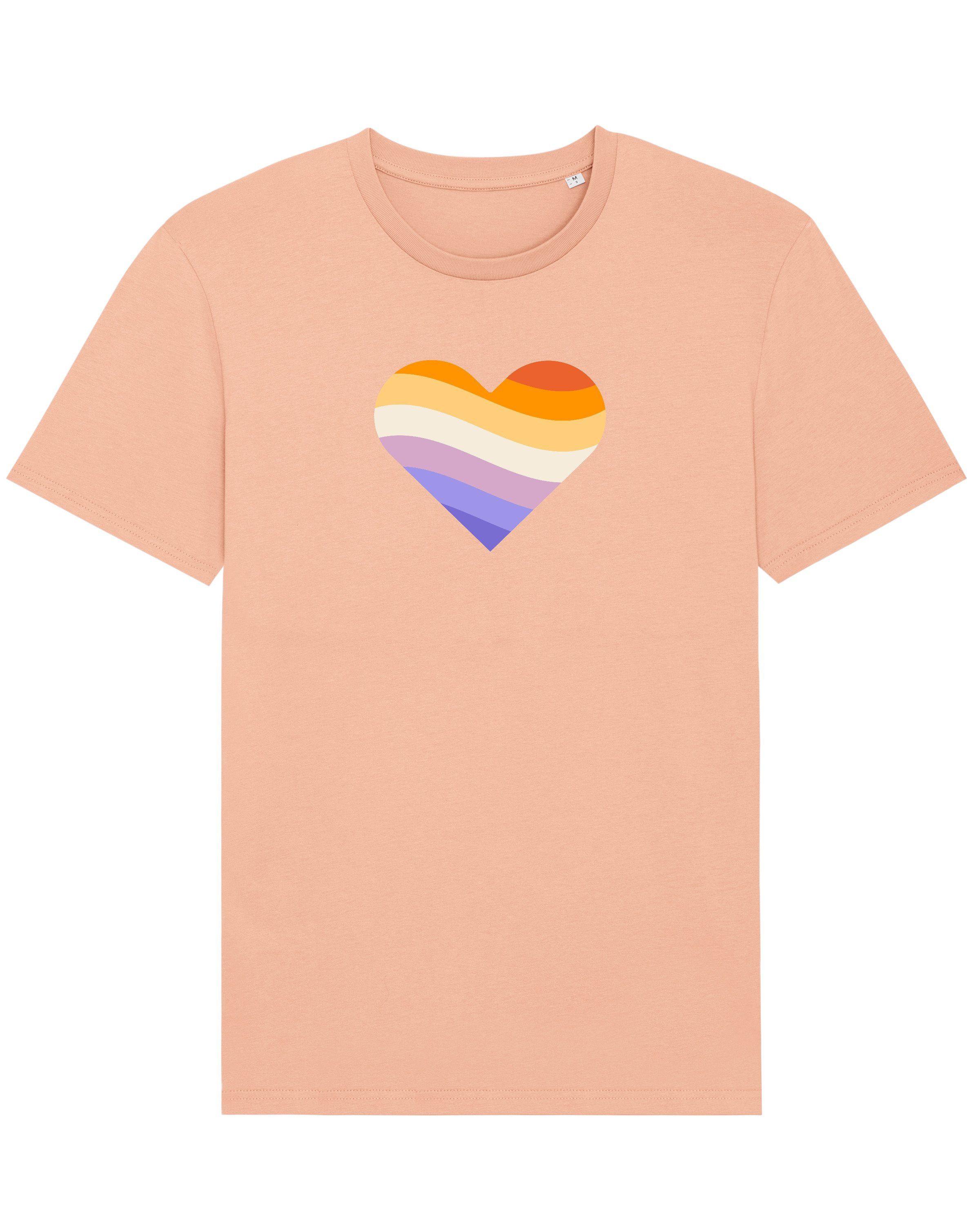 wat? Apparel Print-Shirt Rainbow Heart (1-tlg) Fraiche Peche