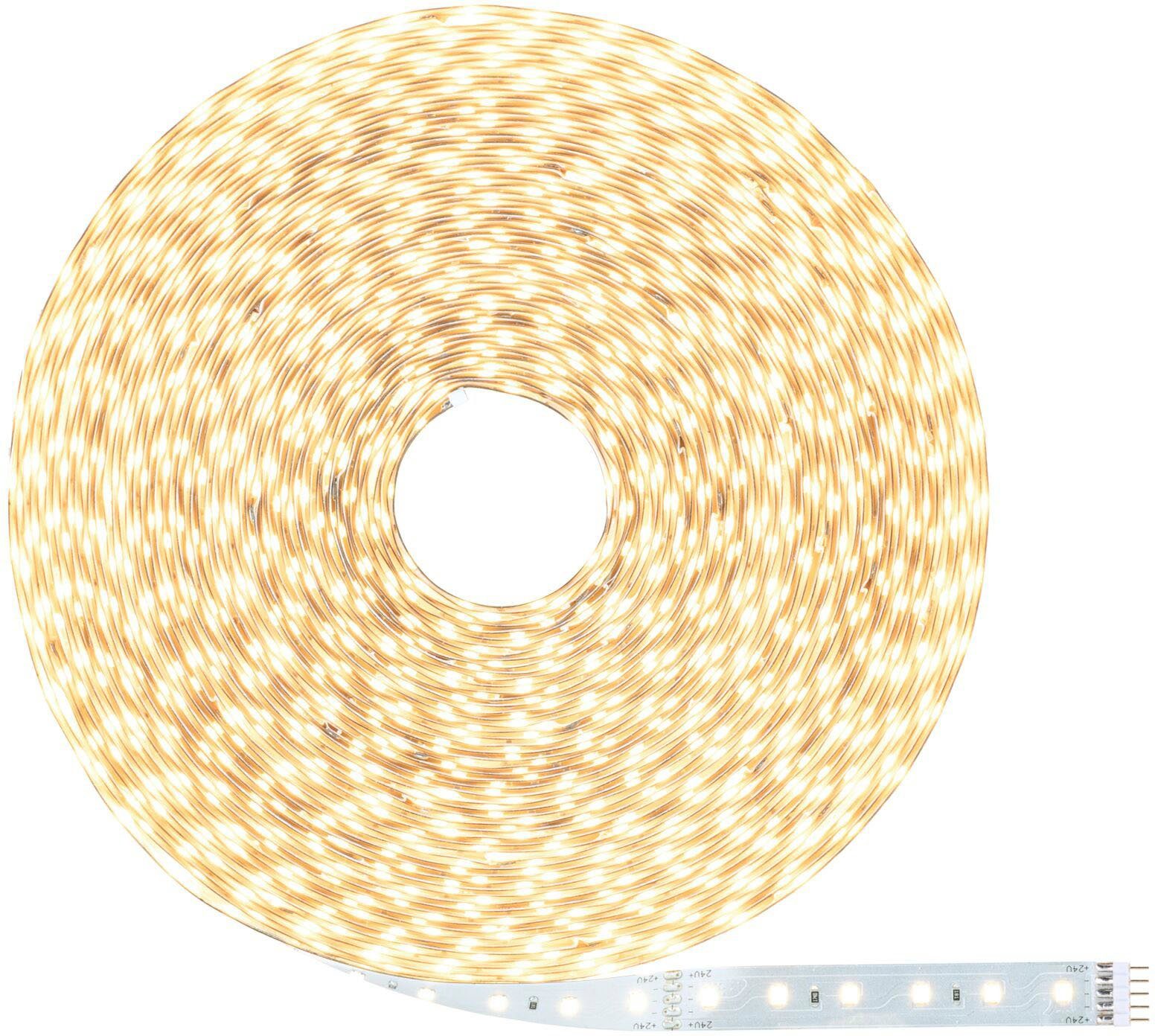 Paulmann LED-Streifen MaxLED 500 Einzelstripe inkl. Adapterkabel 20m Warmweiße 72W 550lm/m, 1-flammig, unbeschichtet