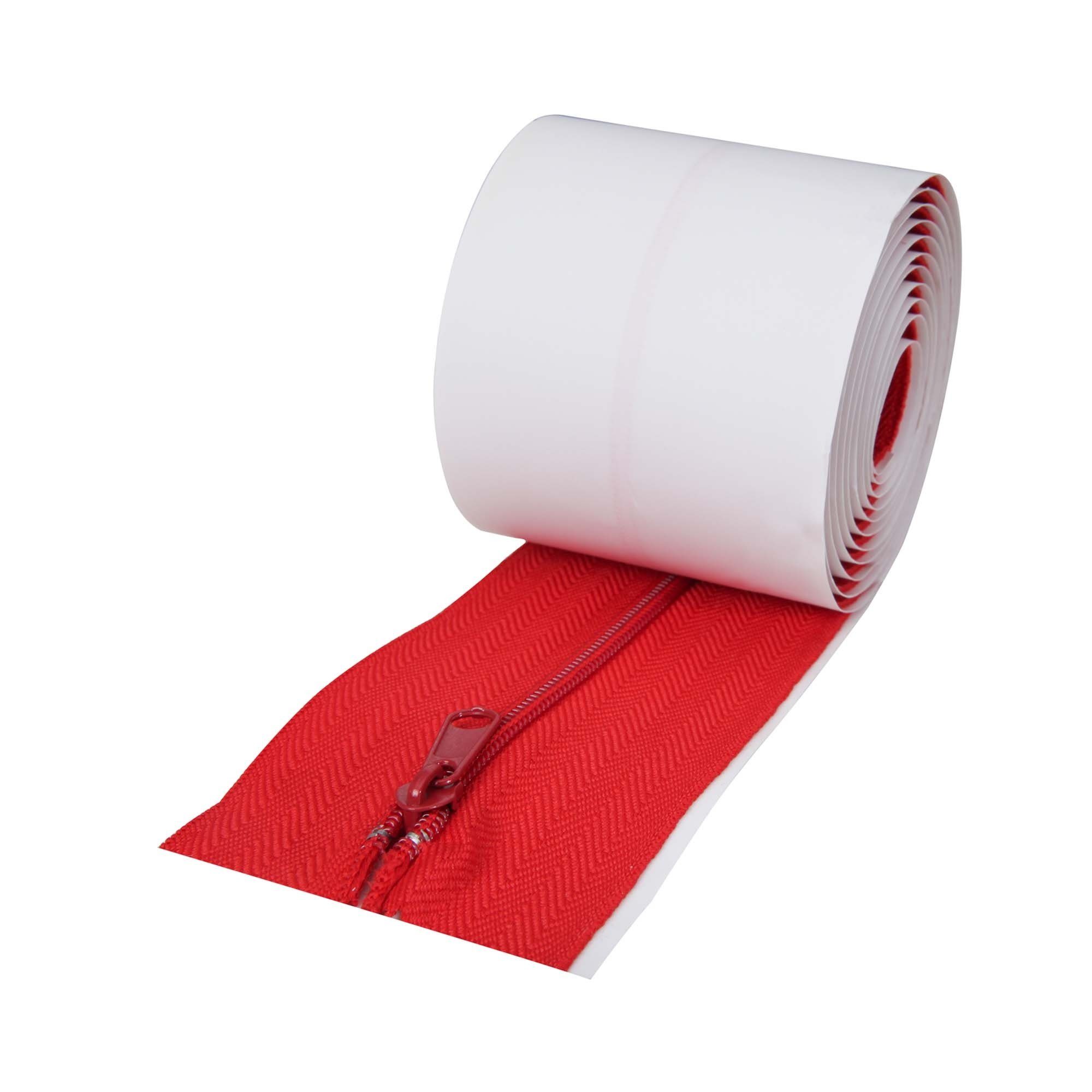 Scorprotect® Reißverschluss Selbstklebende Блискавки rot für Staubschutzwände 2er Set
