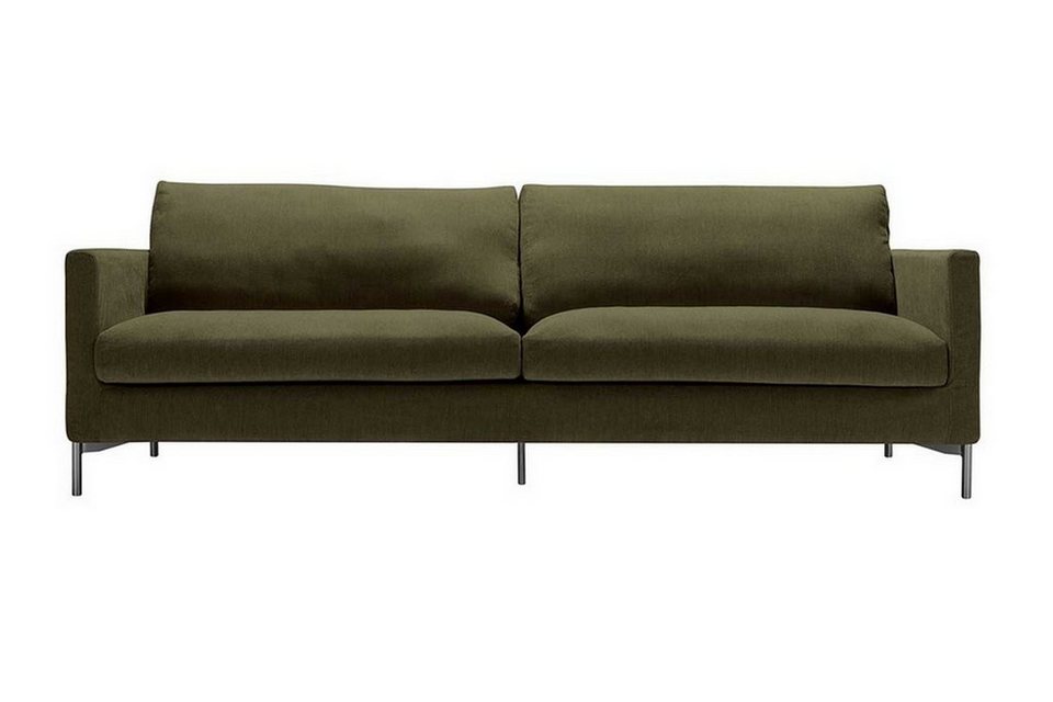 daslagerhaus living Big-Sofa Sofa 4 Sitzer Impala Stoff Moss grün