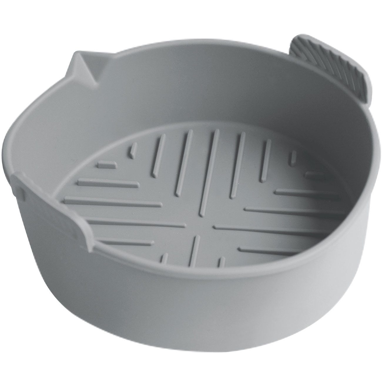 Casativo Silikonform Silikon Form für Heißluftfritteuse antihaft Ø 19 x H 6 cm RUND, (2-tlg), Silikonform für Airfryer 6,5L, BPA-frei, 19,5x18,7x6 cm RUND – Bild 2 von 4