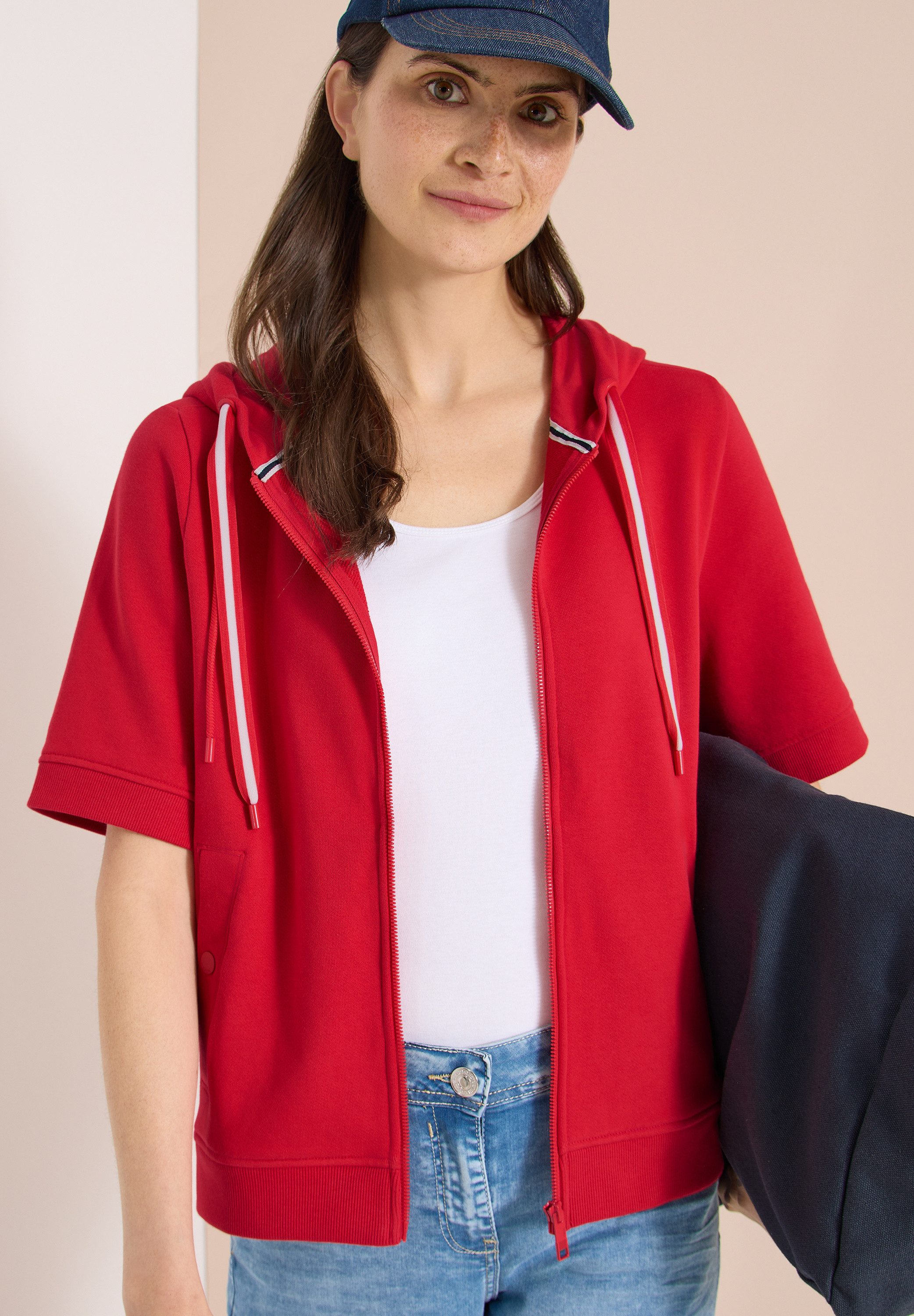 CECIL Sweatjacke aus reiner Baumwolle