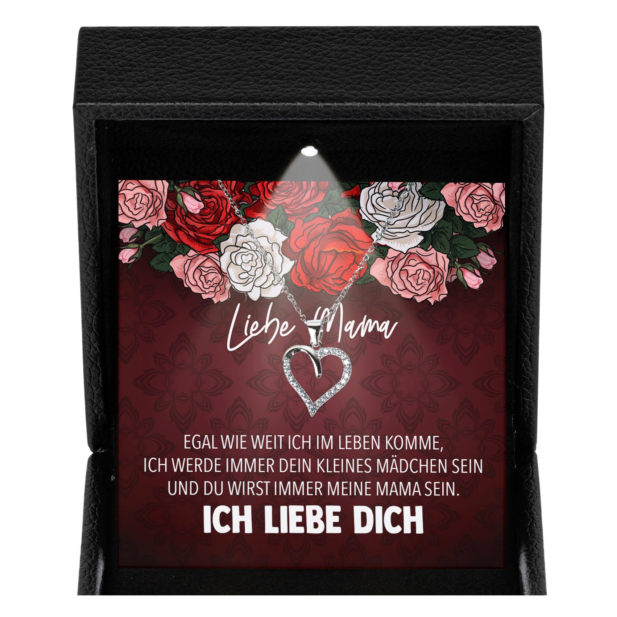 22Feels Schmuckset Mama Geschenk v. Tochter Muttertag Geburtstag Frauen Schmuck Halskette (Geschenkset), Silber 925/000, Geschenkset Made In Germany, Premium Licht Etui