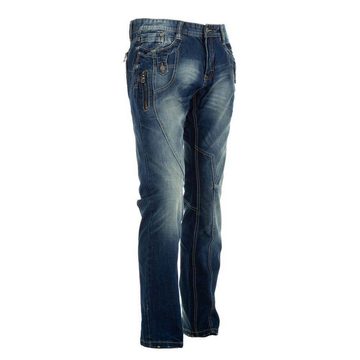 Ital-Design Stretch-Jeans Herren Destroyed-Look Jeans in Blau