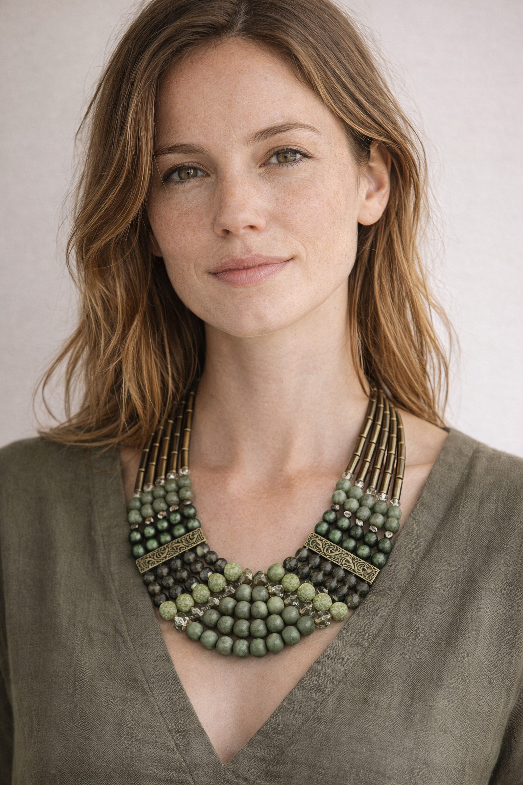 COLLEZIONE ALESSANDRO Statementkette Eugenie, mit Glasschliffperlen