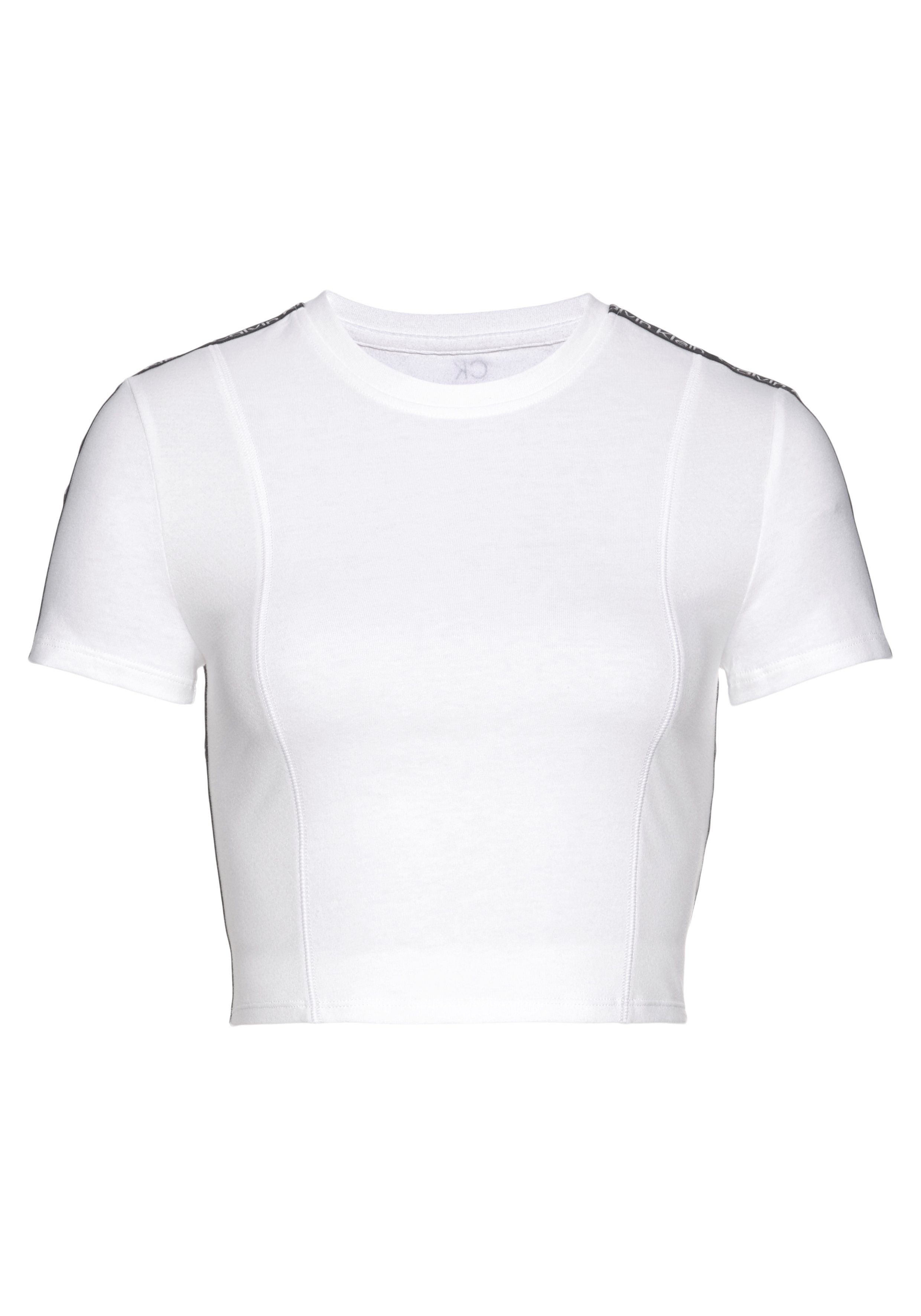 Calvin Klein Sport Rundhalsshirt PW - SS T-Shirt mit Calvin Klein Logoschriftzug Bright White