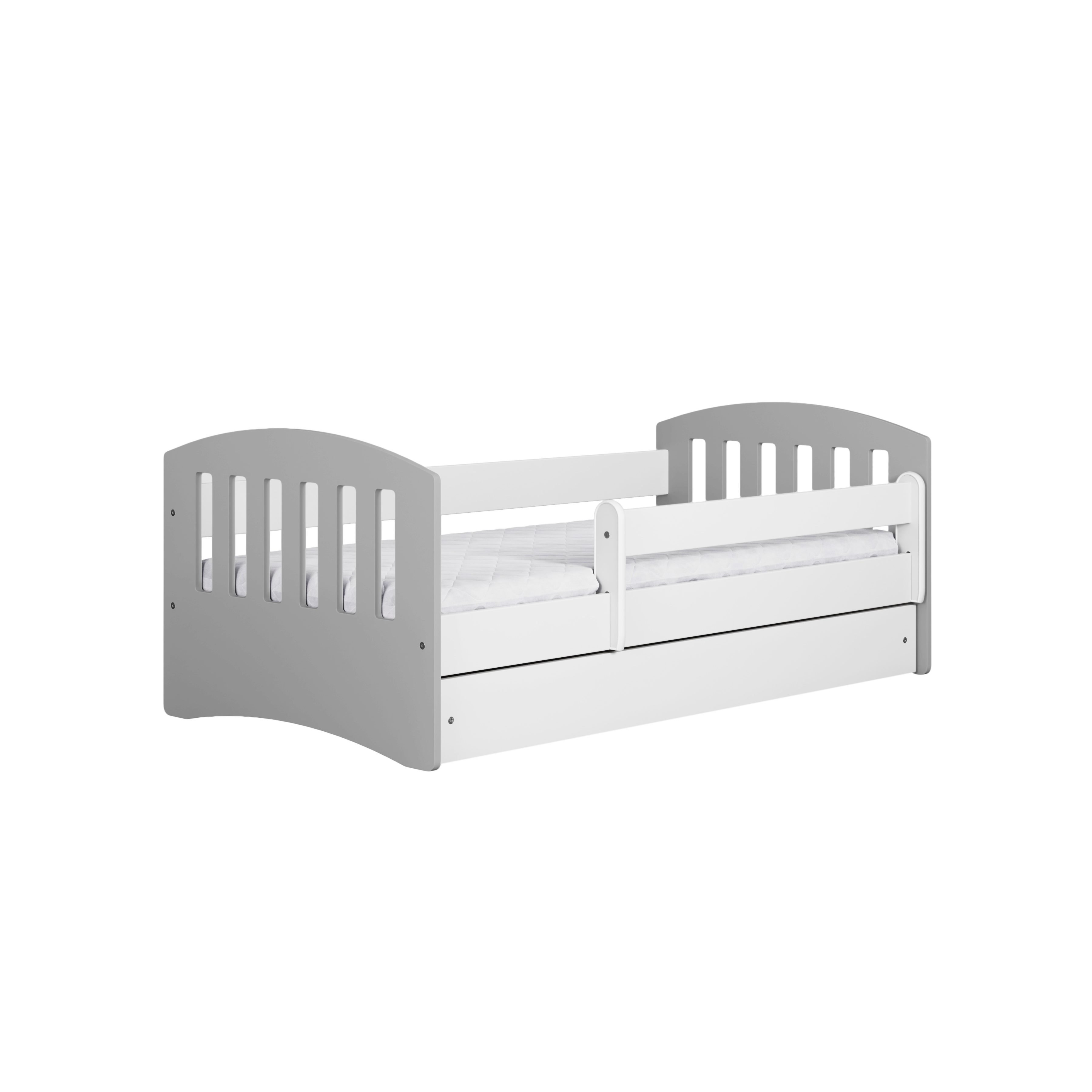 Raumhirsch Furniture Kinderbett 70x140, 80x160, 80x180 cm - Komplettset mit Matratze & Schublade (Bett für Jungs & Mädchen, inklusive Rausfallschutz und Lattenrost), verschieden Farben