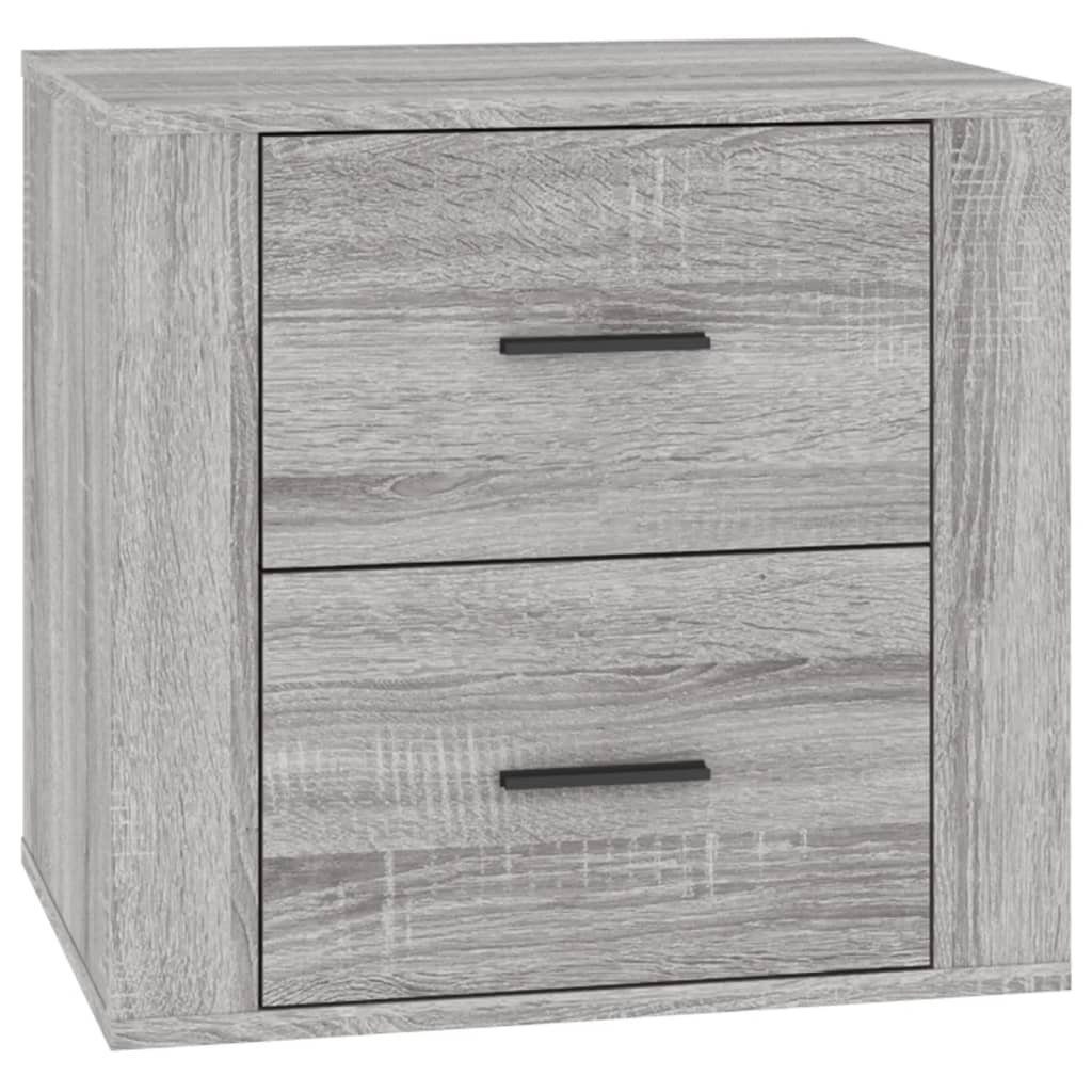 vidaXL Sonoma 50x39x47 (1-St) Fächerschrank cm Grau Nachttisch