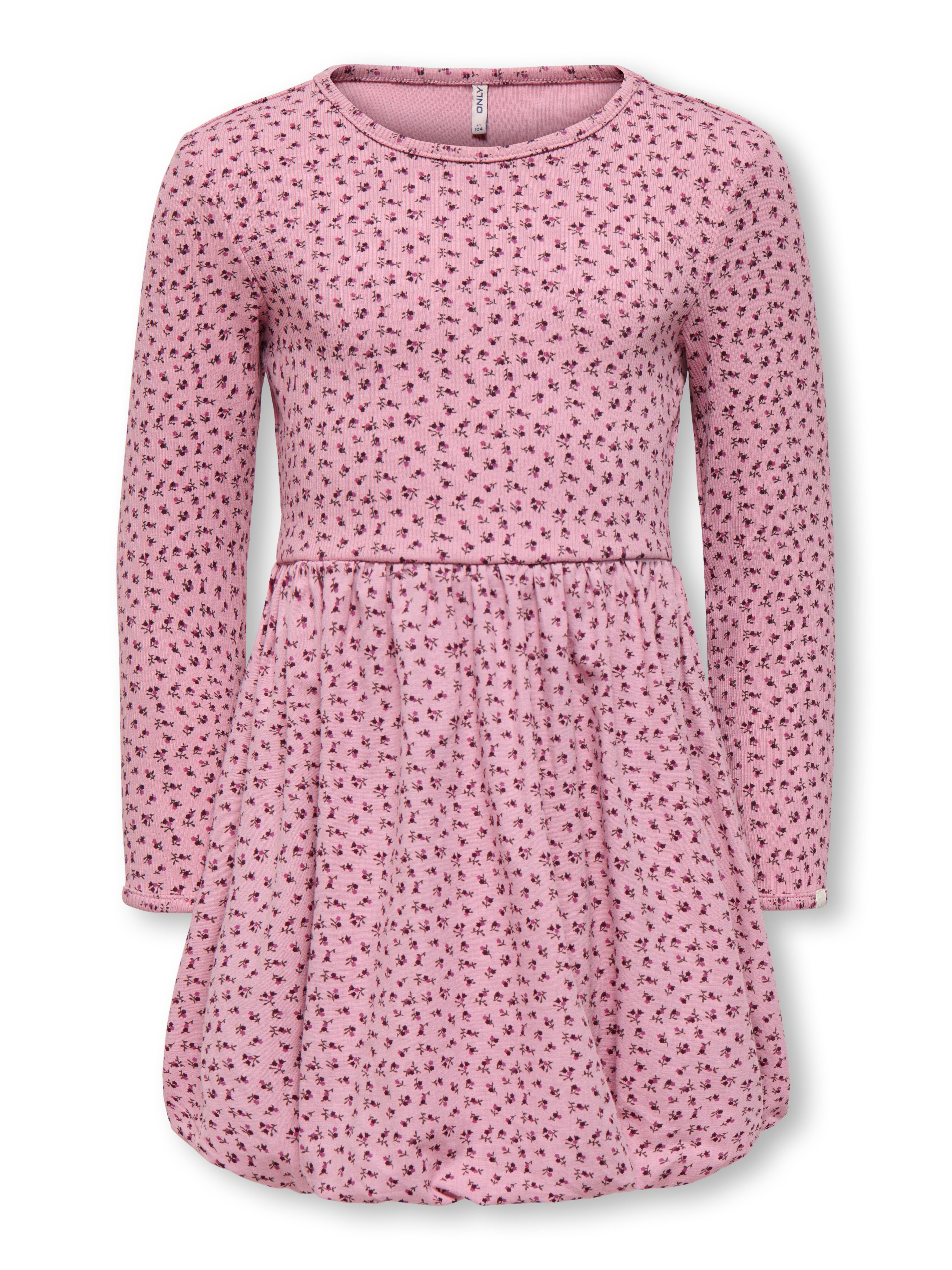KIDS ONLY Minikleid KMGTRINNY LIFE AOP LS BAL DRESS JRS NOOS Baumwollmischung, regular fit