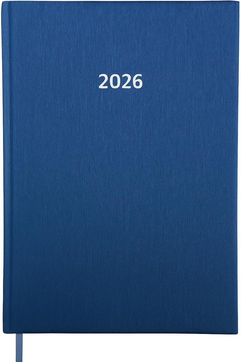 ADINA Buchkalender 2026 ADINA Buchkalender A4 blau-metallic 1 Tag auf 1 Seite