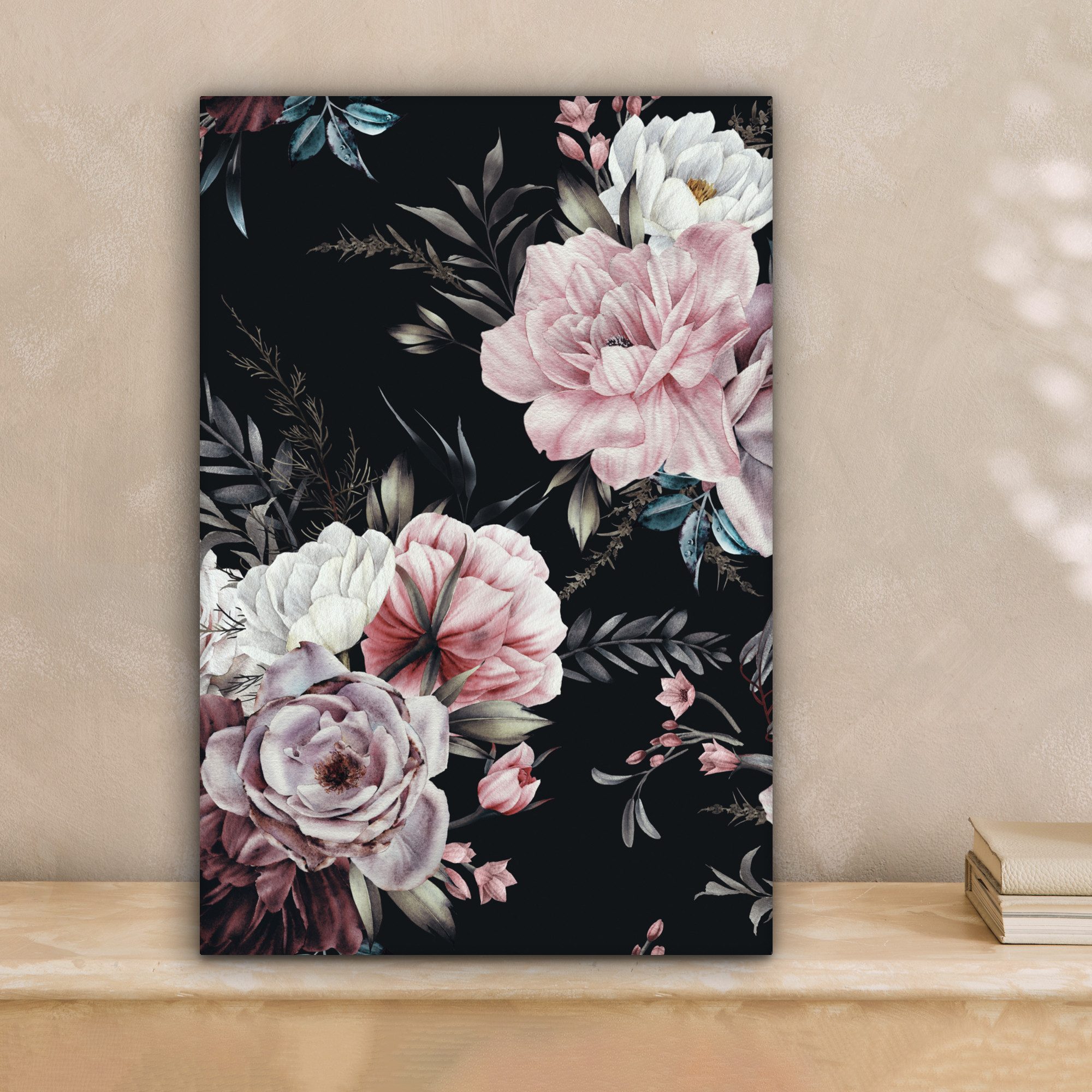 OneMillionCanvasses® Leinwandbild Vintage - Rosen - günstig online kaufen