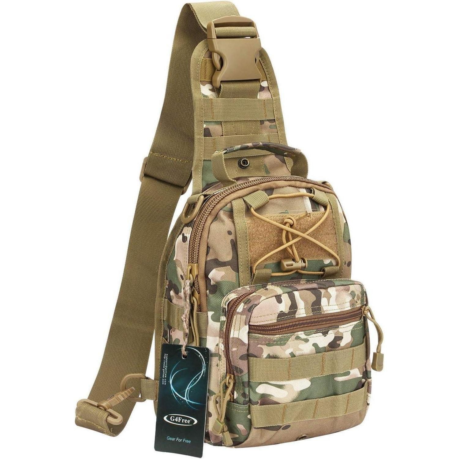 LuxusKollektion Minirucksack Brustrucksack Sling Rucksack Militär EDC Outdoor Camping Cp Tarnnung