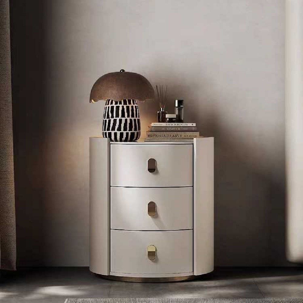 JVmoebel Nachttisch Kommode Tisch Nachtschrank mit 3 Schubladen Sofort (1x Nachttisch), Made in Europa