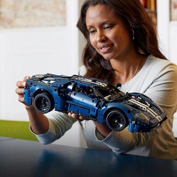 LEGO® Konstruktionsspielsteine Technic Ford GT 2022 Auto-Modellbausatz für Erwachsene Supercar, (Geschenk Weihnachten, Geburtstag, Frauen Männer Kinder reduziert Kran, 1466 St., Baukasten Erwachsene, Kinder Sale, Technik Auto Bagger Kran LKW, ab 18), Bausteine Konstruktionssteine, Bausatz, Spielzeug, Klemmbausteine